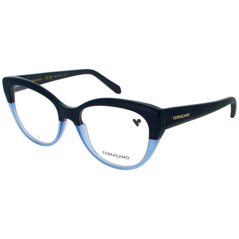 NWT Salvatore Ferragamo SF2970 Blue 53mm Eyeglasses